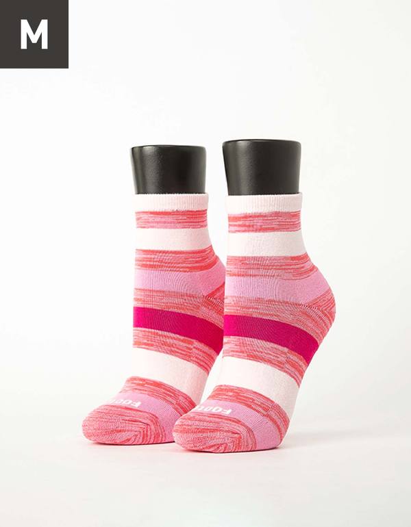 條紋甜心運動氣墊襪